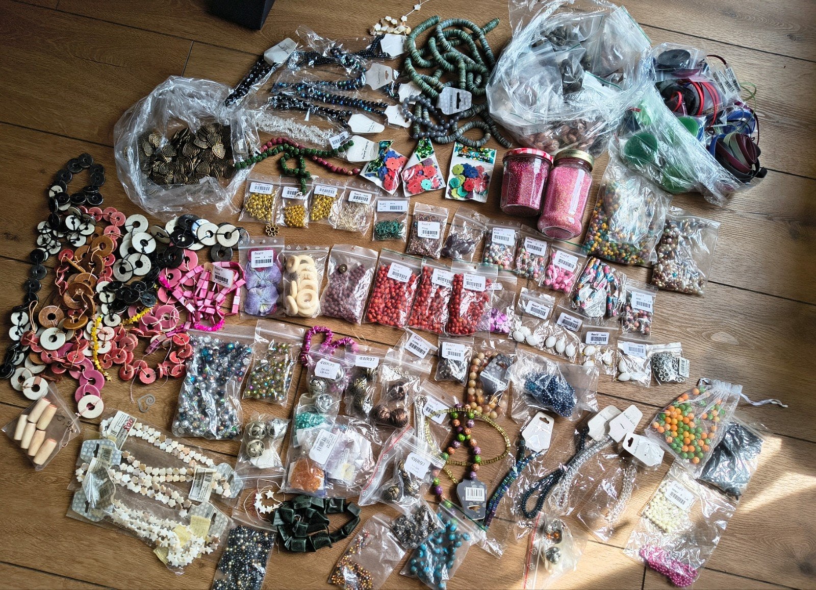 partij sieraden maken fournituren kralen knutselen, Ophalen of Verzenden, Gebruikt, Kraal