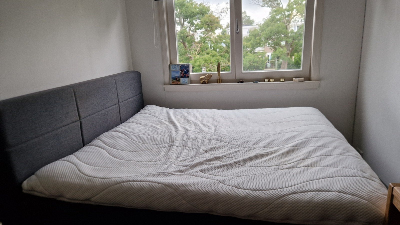 Kingsize boxspring (180x200 cm) met topper, Huis en Inrichting, Ophalen, Tweepersoons, Zo goed als nieuw, 180 cm