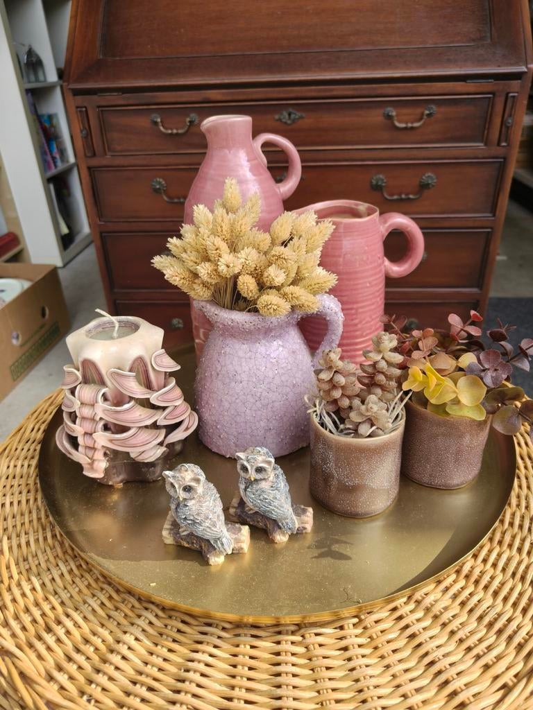 MOEDERDAG CADEAU 10 dlg tafel/kast decoratie pastel tinten, Ophalen