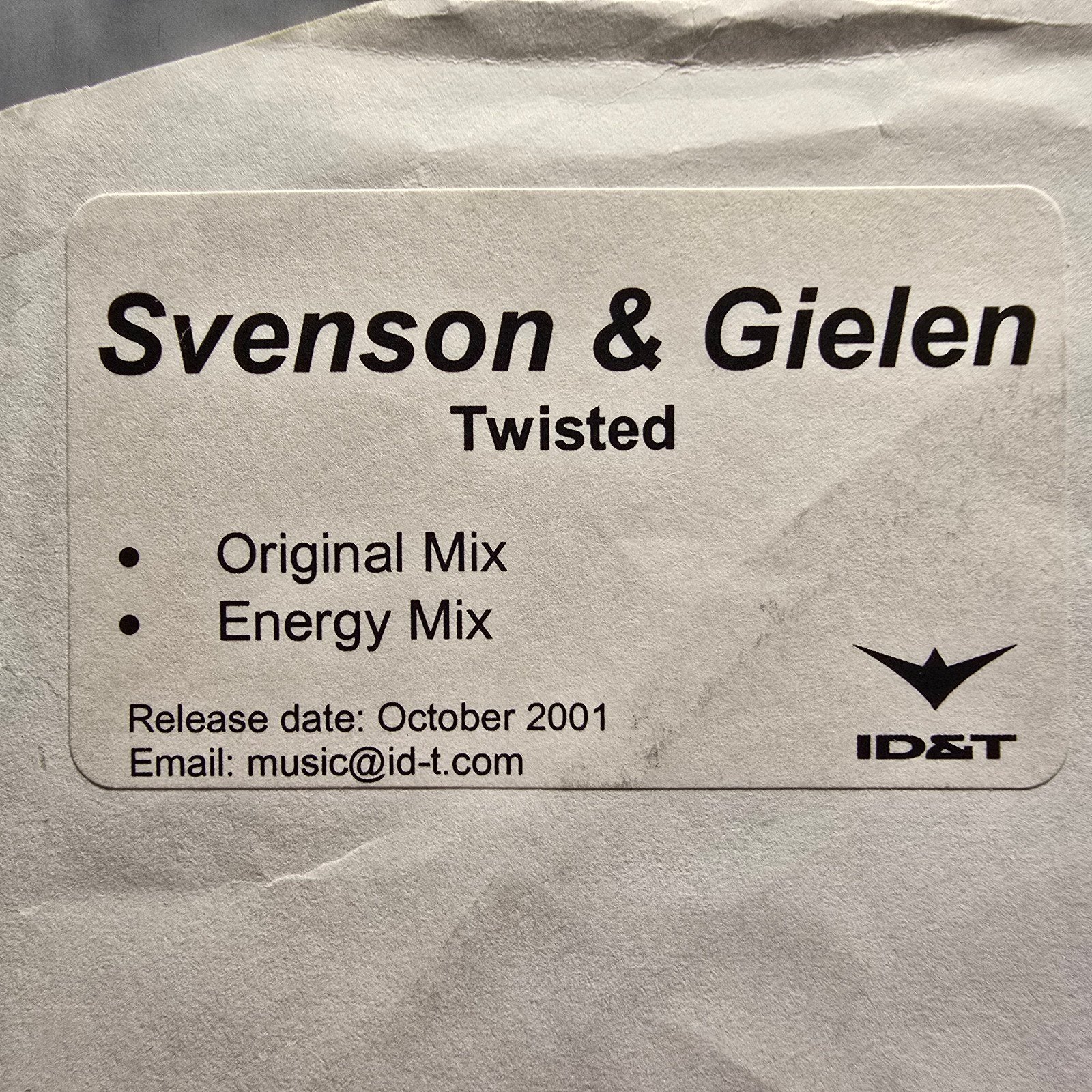 Svenson & Gielen - Twisted (Original & Energy Mix) Vinyl, Ophalen, LP, Gebruikt, Trance