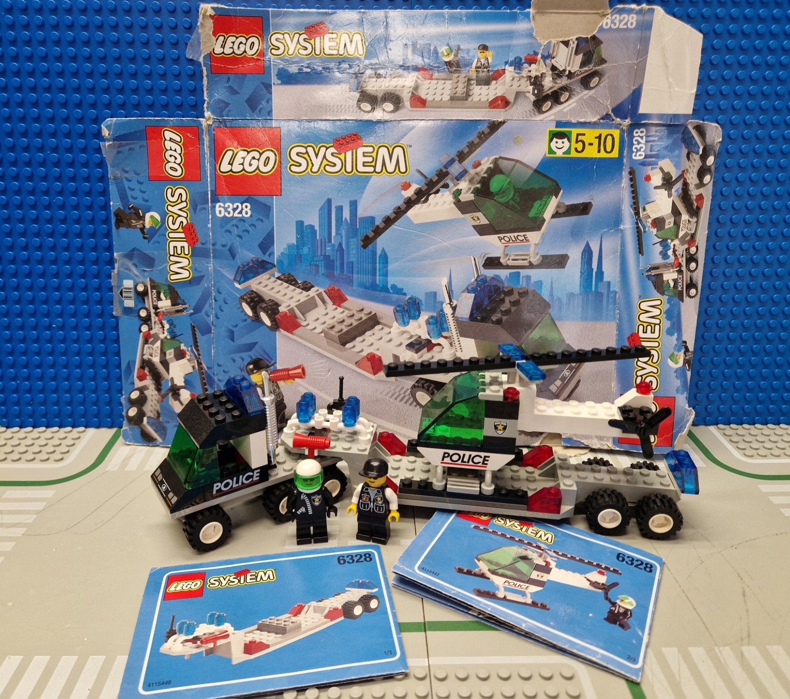 LEGO system - set 6328 "Helicopter Transport"., Gebruikt, Lego, Ophalen of Verzenden, Inclusief minifiguren