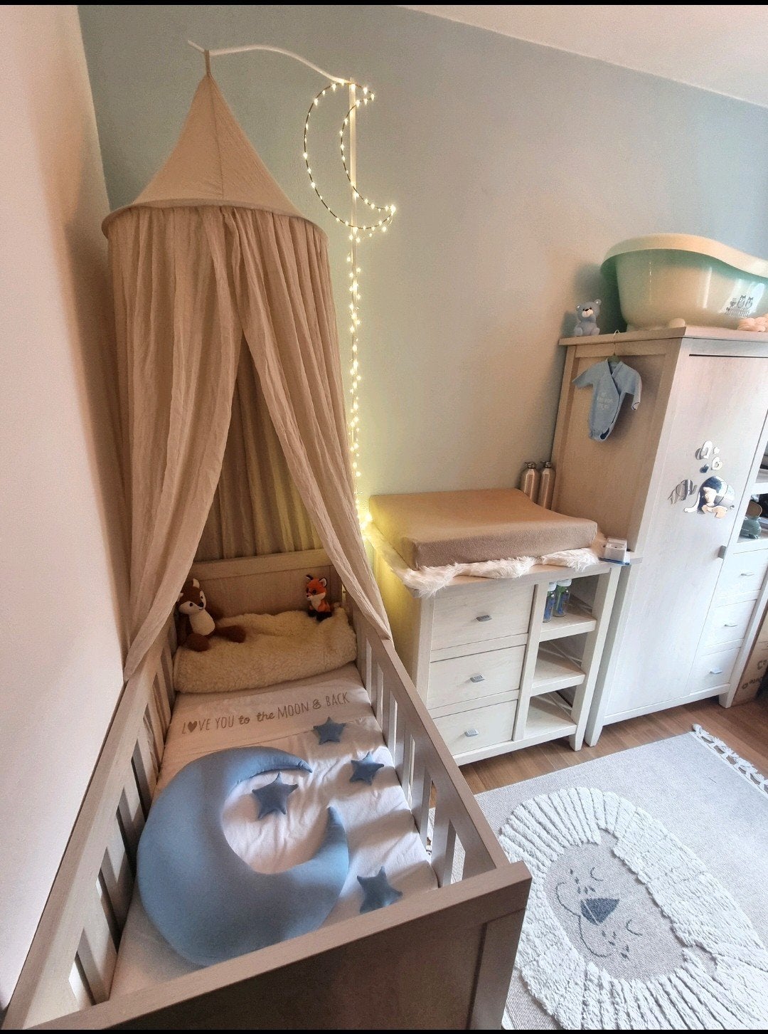 Complete kinderslaapkamer: ledikant, commode, kledingkast, Ophalen, Zo goed als nieuw, Jongetje of Meisje
