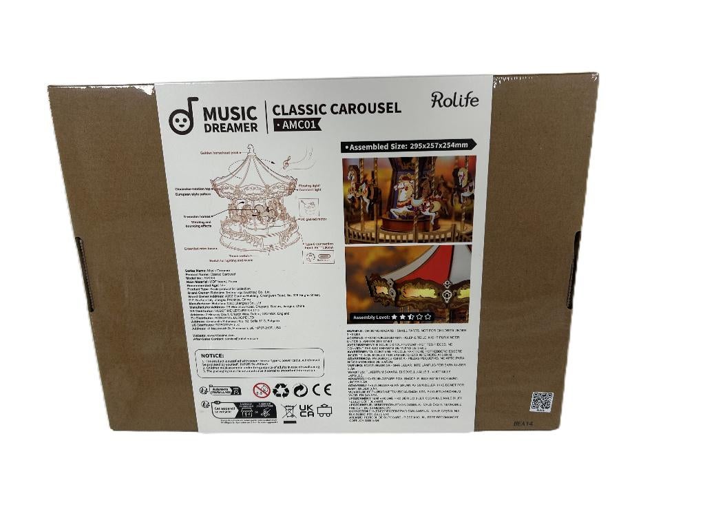 Robotime Classic Carousel, Hobby en Vrije tijd, Ophalen of Verzenden, Zo goed als nieuw