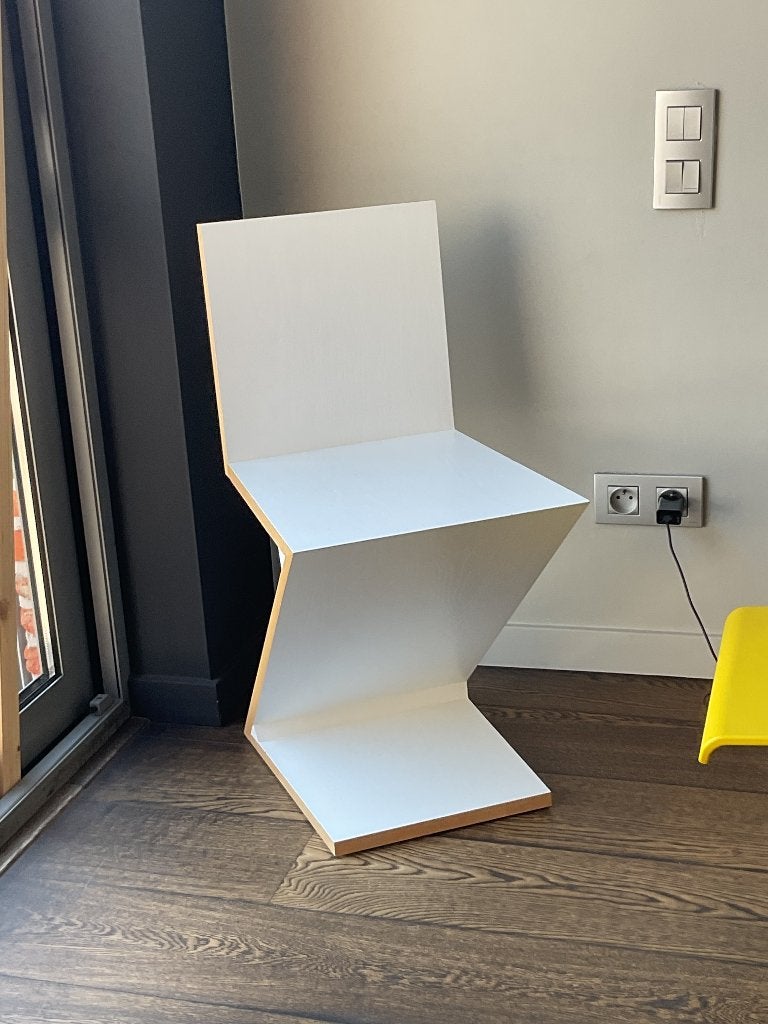Originele zig-zag van Cassina, Huis en Inrichting, Ophalen, Zo goed als nieuw, Hout, Minder dan 50 cm