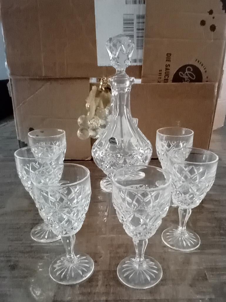 Drank-/karafset bohemian kristal, Ophalen