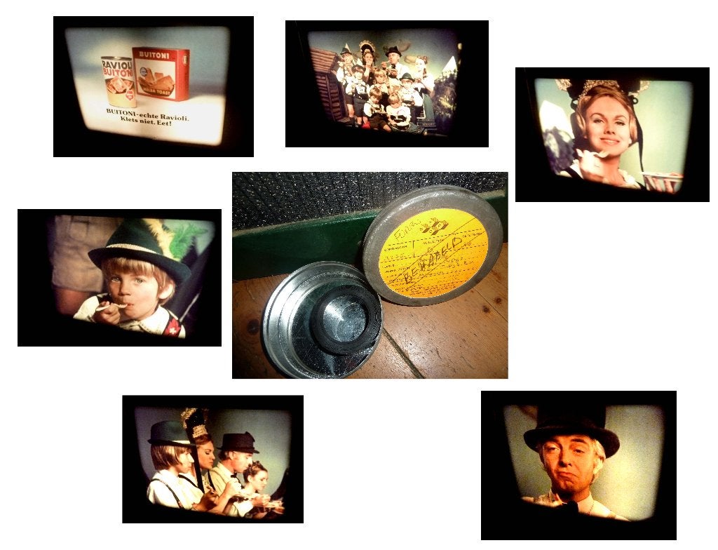 35mm film Reklame Ravioli Buitoni 1975 30 sec - Fam.Singer -, Audio, Tv en Foto, Ophalen of Verzenden, 35mm film