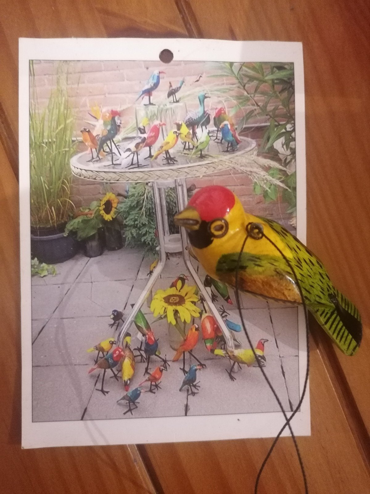 Handgeschilderd Houten Troostvogeltje met Gedicht, Ophalen of Verzenden, Nieuw, Vogel, Beeldje of Figuurtje
