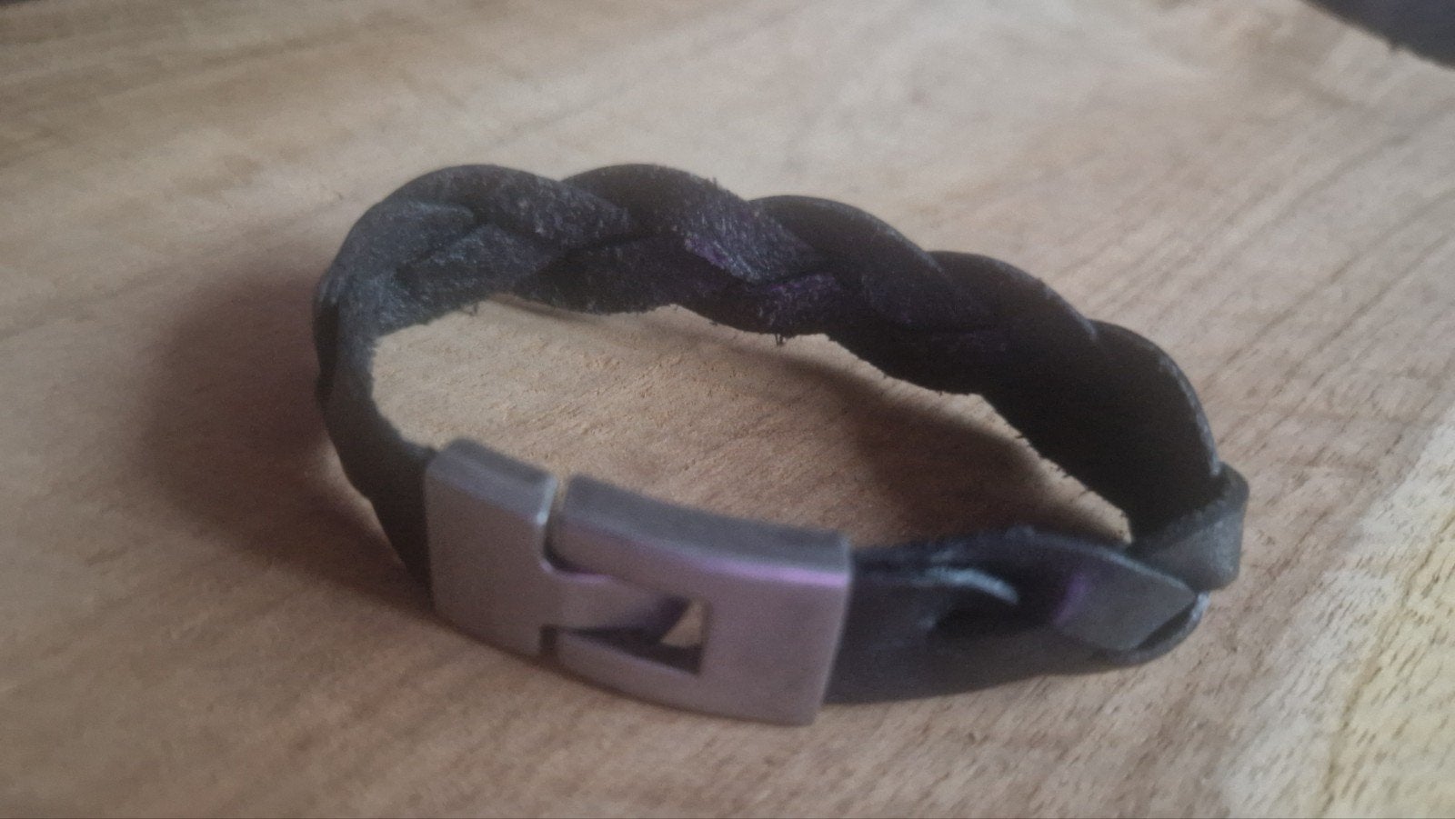 Nieuwe gevlochten armband, 21 cm, Ophalen of Verzenden, Nieuw, Zwart, Leer
