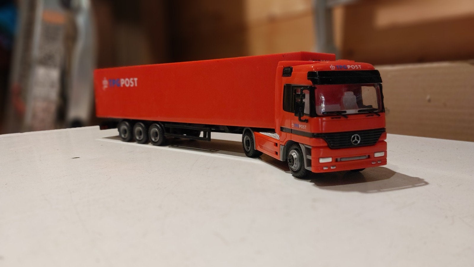 TPG Post vrachtwagen model - Mercedes-Benz Actros, Overige merken, Gebruikt, 1:32 tot 1:50, Ophalen of Verzenden