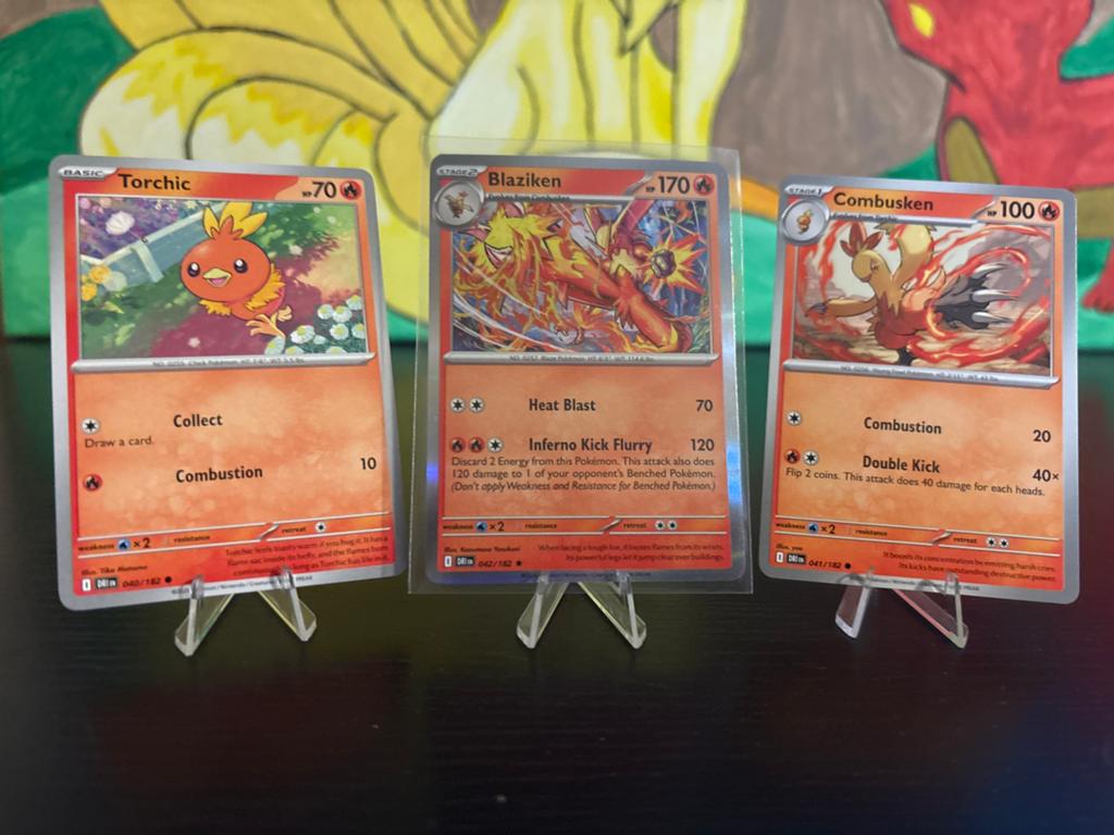 Destined Rivals Kaarten: Torchic, Blaziken, Combusken Set, Ophalen of Verzenden, Zo goed als nieuw, Meerdere kaarten