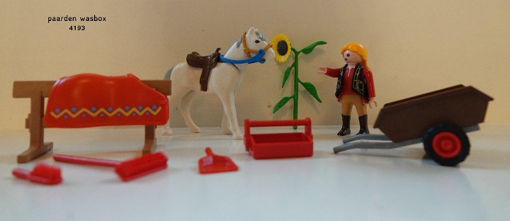 Playmobil 4193 - Paarden Verzorgingsset met Paard en Amazone, Complete set, Overige typen, Ophalen of Verzenden, Zo goed als nieuw