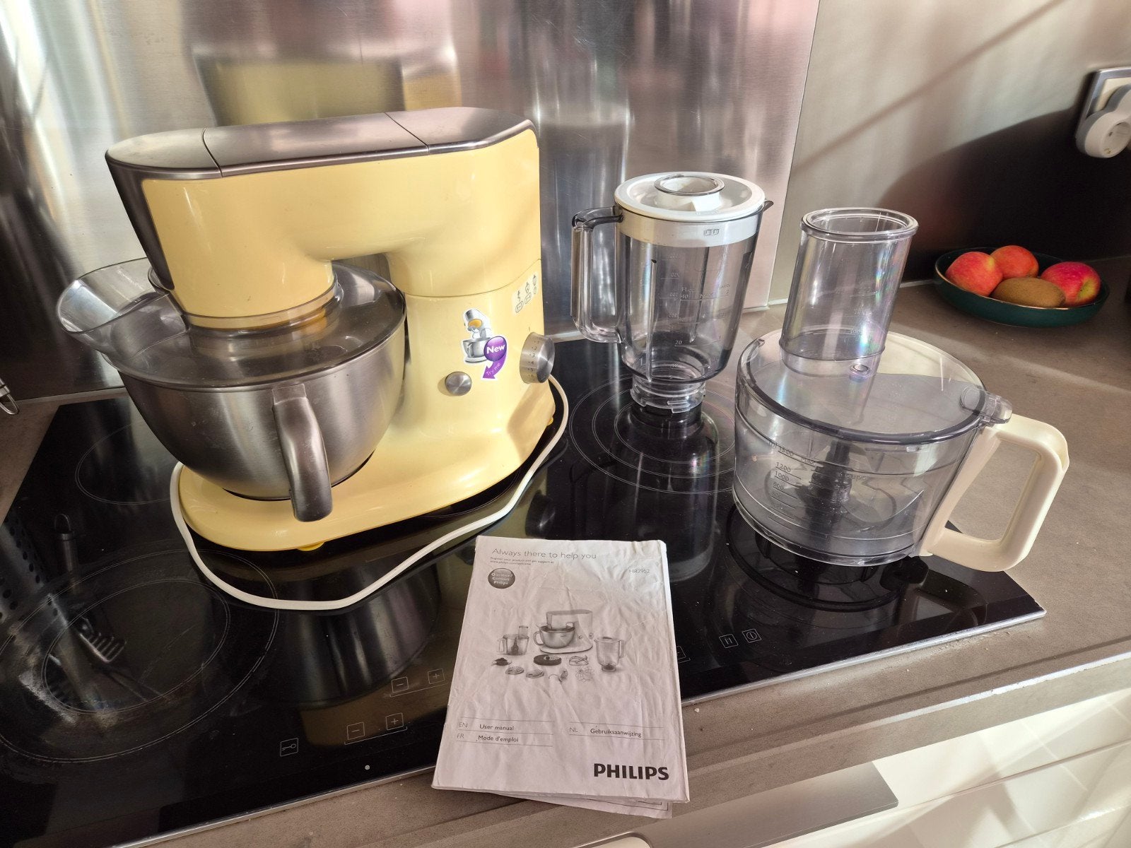 Philips Keukenmachine HR7770/50 - Compleet me, 2 tot 3 liter, Ophalen, Zo goed als nieuw, 3 snelheden of meer