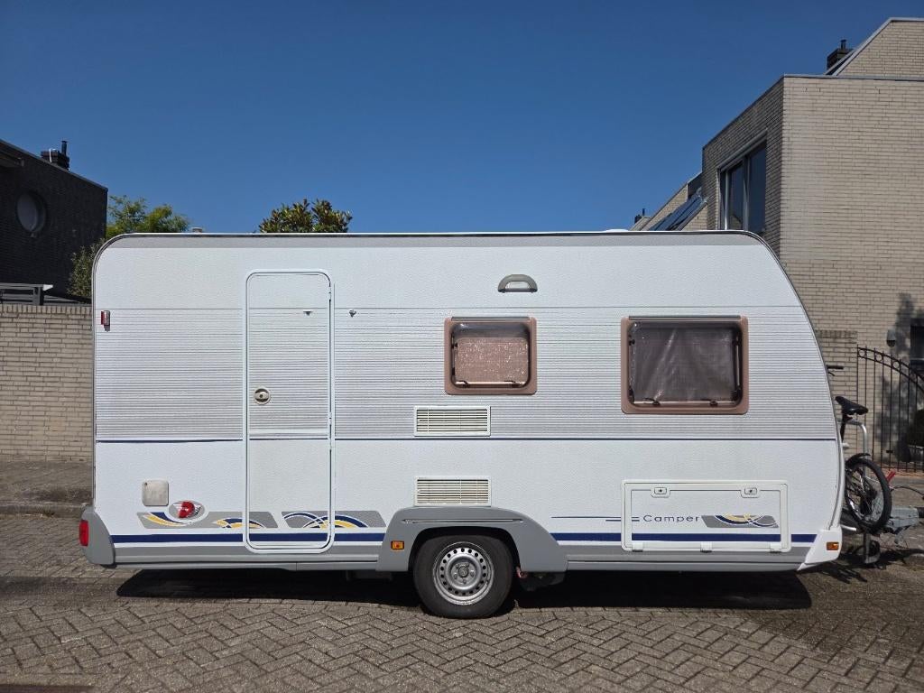 Dethleffs 430db met voortent en mover, Caravans en Kamperen, Caravans, Standaardzit, Particulier, 5 tot 6 meter, Uitbouw voortent