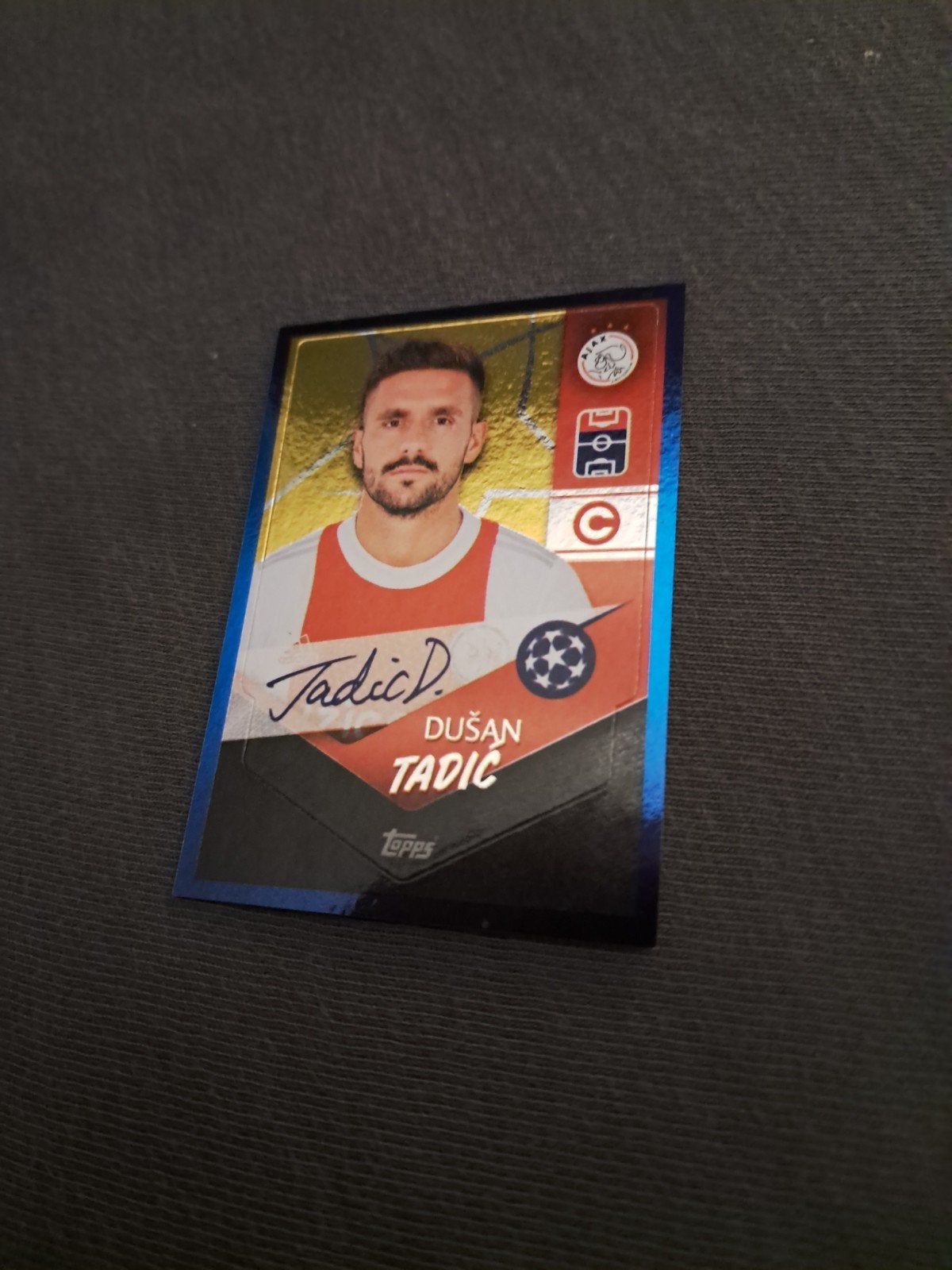 Champions League 2021/22. Dusan Tadic sticker. Handtekening., Ophalen of Verzenden, Sticker