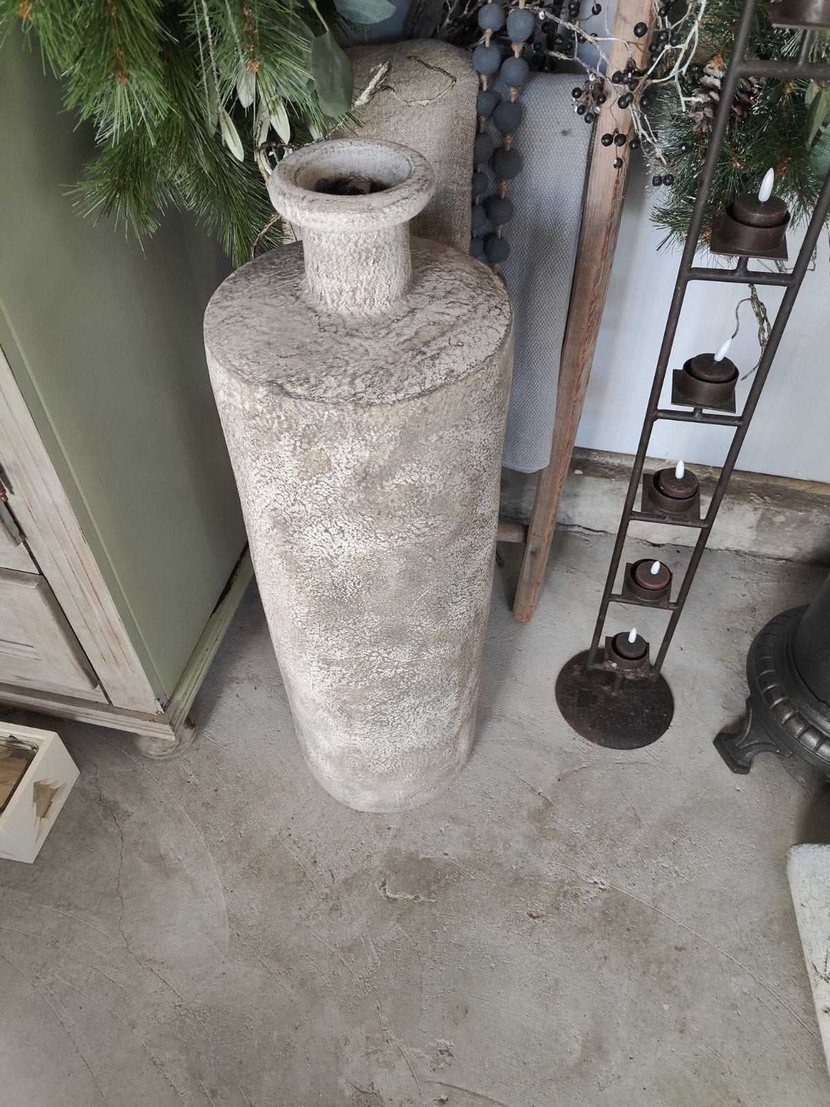 Hoge smalle vaas, Huis en Inrichting, Ophalen, Zo goed als nieuw, Overige kleuren, 78 cm