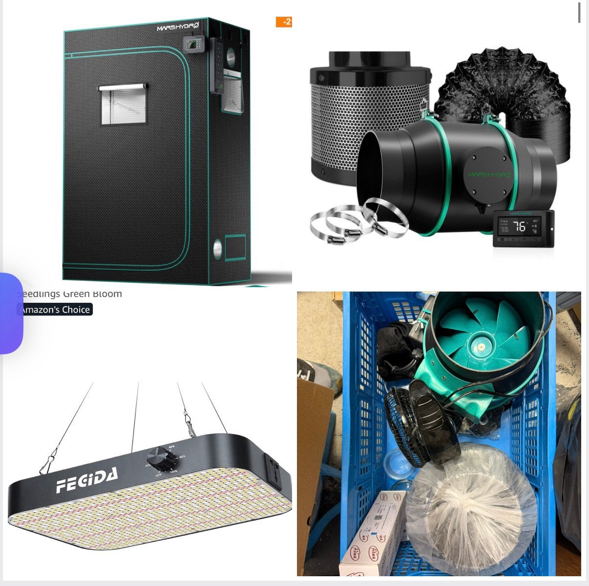 Complete kweekset! Mars Hydro tent, filtered ventilation, Ophalen, Gebruikt, Kweektent