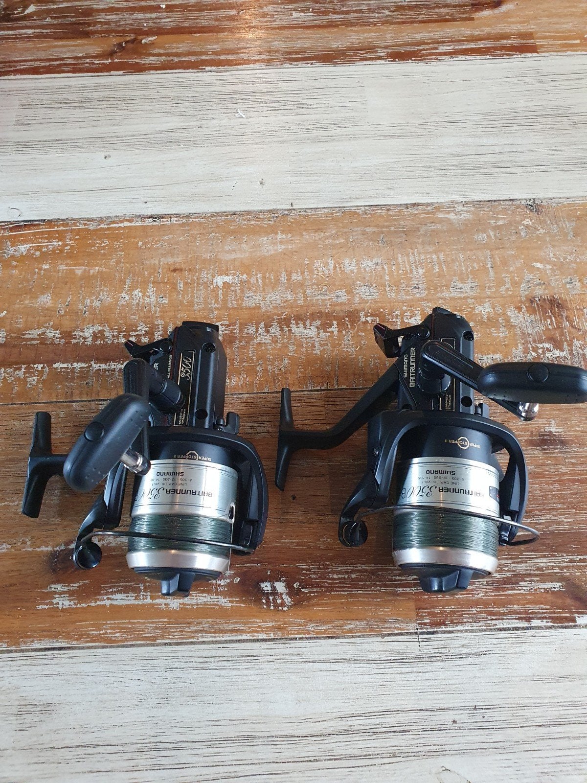 ** 2x shimano 3500b Baitrunners **, Watersport en Boten, Ophalen of Verzenden, Gebruikt, Molen
