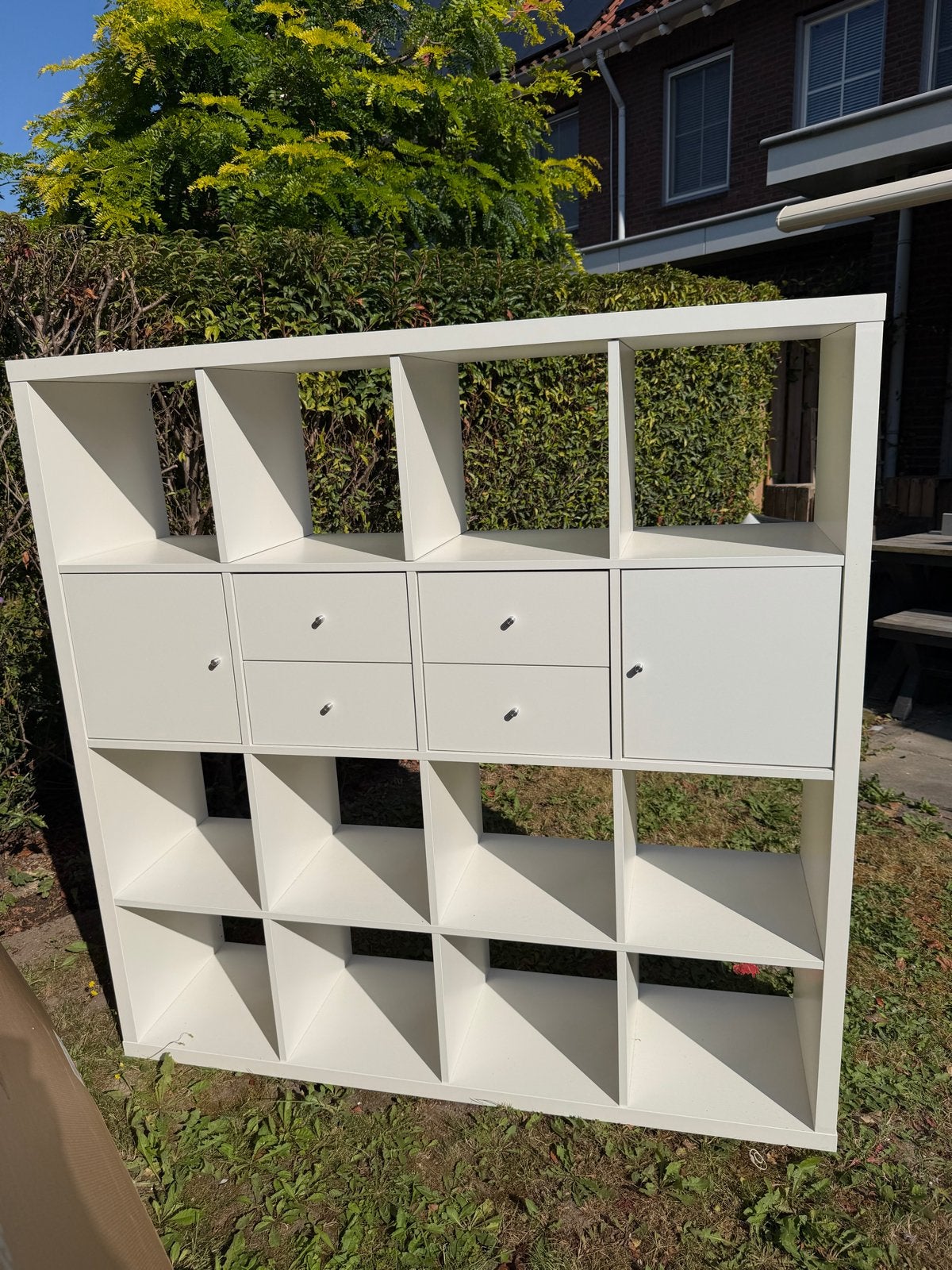 IKEA Kallax kast zonder inzet en kleine beschadiging, Ophalen, Overige materialen, Gebruikt, 100 tot 150 cm