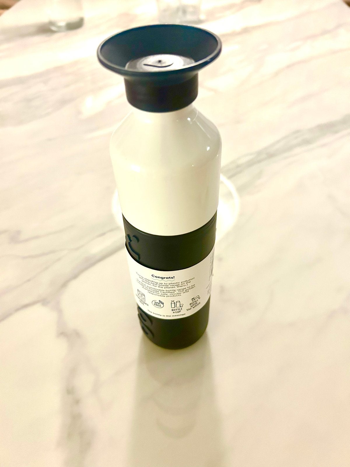 Dopper Original drinkfles - Zwart/Wit 450 ml, Overige typen, Kunststof, Nieuw, Ophalen of Verzenden