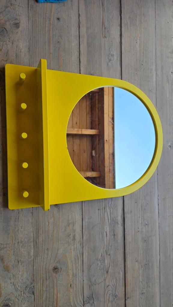 IKEA SALTRÖD spiegel met haken - Geel, Ophalen of Verzenden