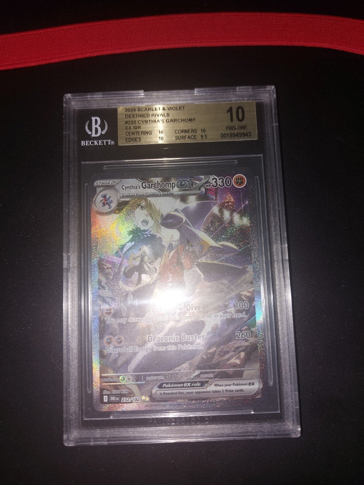 Garchomp 232 Destined Rivals BGS Pristine 10, Ophalen of Verzenden, Nieuw, Losse kaart, Foil