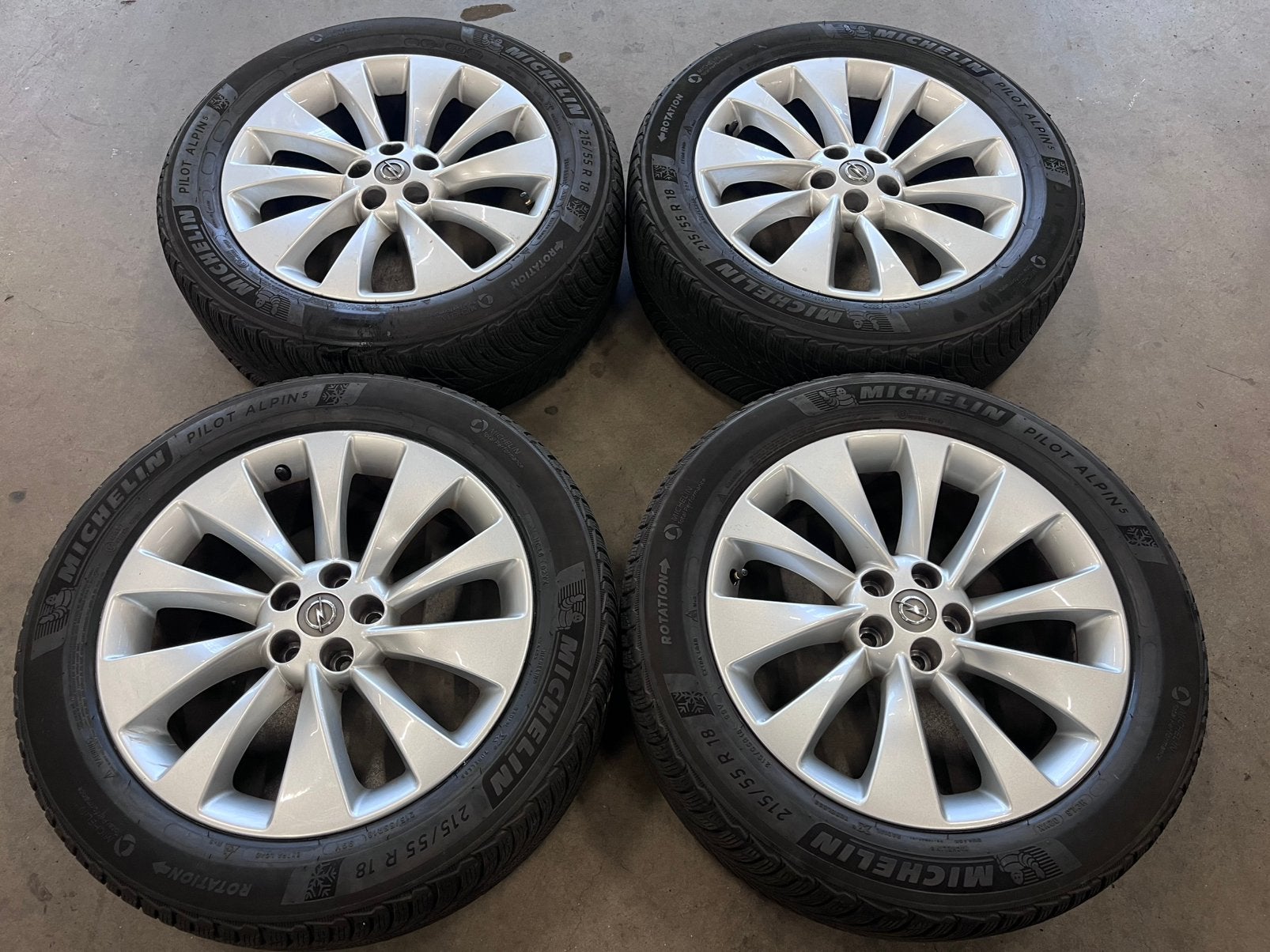 18 inch orig. Opel Mokka / Astra ALU winterset Michelin 7mm, Ophalen, 18 inch, Banden en Velgen, Winterbanden