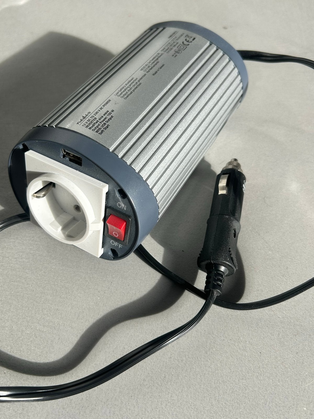 Nedis Spanningsomvormer 150W 12V naar 230V met USB, Ophalen of Verzenden, Nieuw, Universele onderdelen