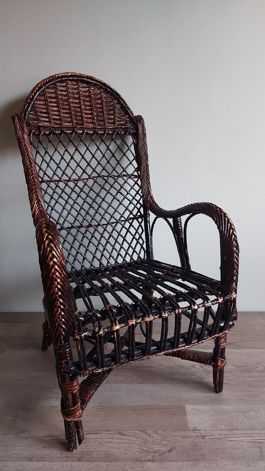 Mooie vintage rotan rieten kinder stoel Rohe Noordwolde, Ophalen of Verzenden, Zo goed als nieuw, Stoel(en)