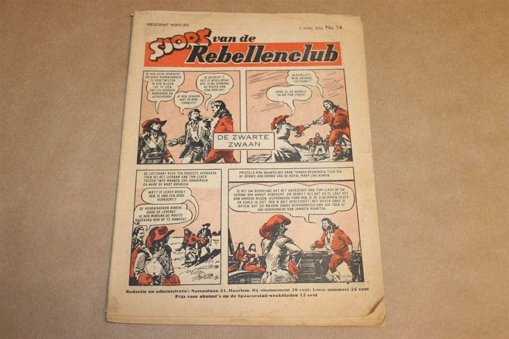 Sjors van de Rebellenclub - 7 april 1956, Boeken, Stripboeken, Eén stripboek, Ophalen of Verzenden, Zo goed als nieuw