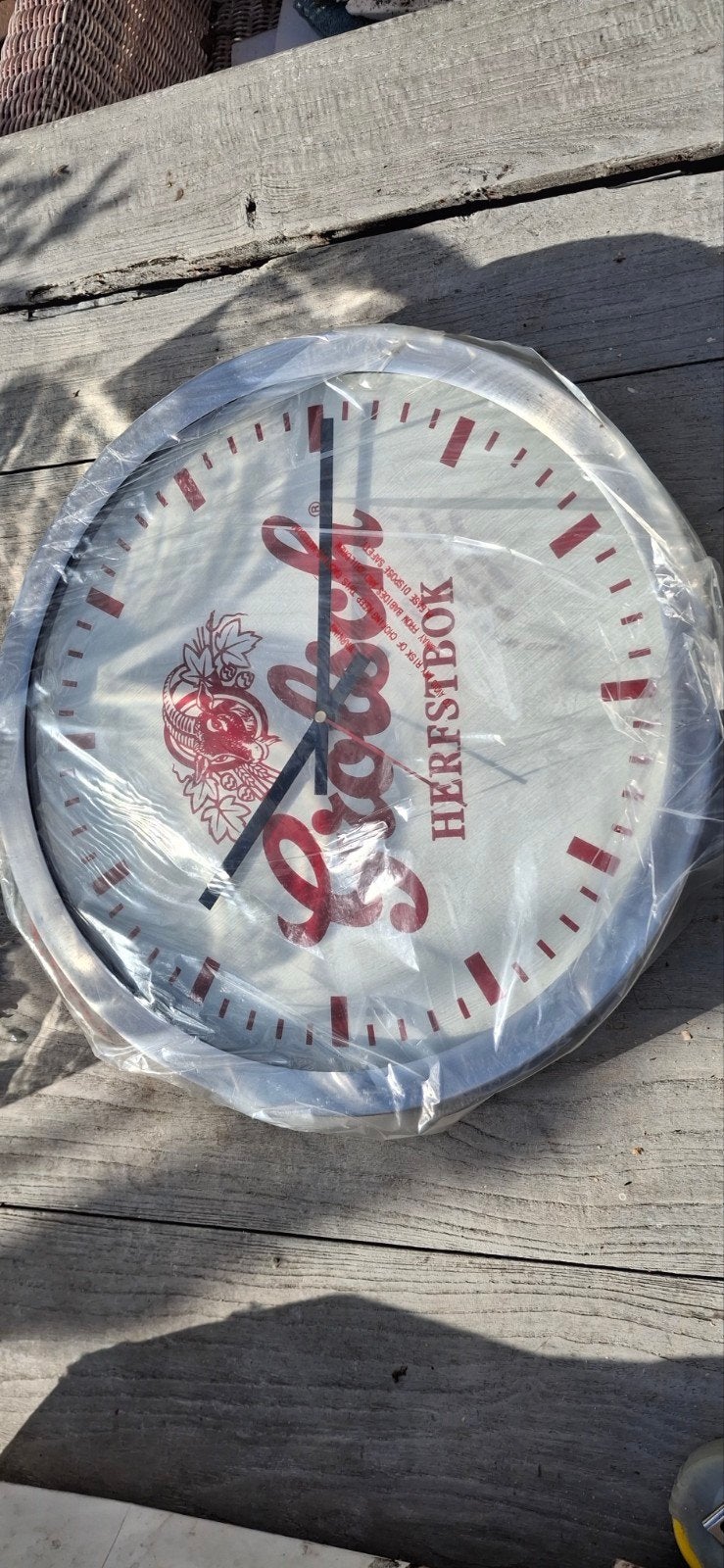 Nieuwe Grolsch Herfstbok wandklok - 44cm diameter, Ophalen of Verzenden, Nieuw