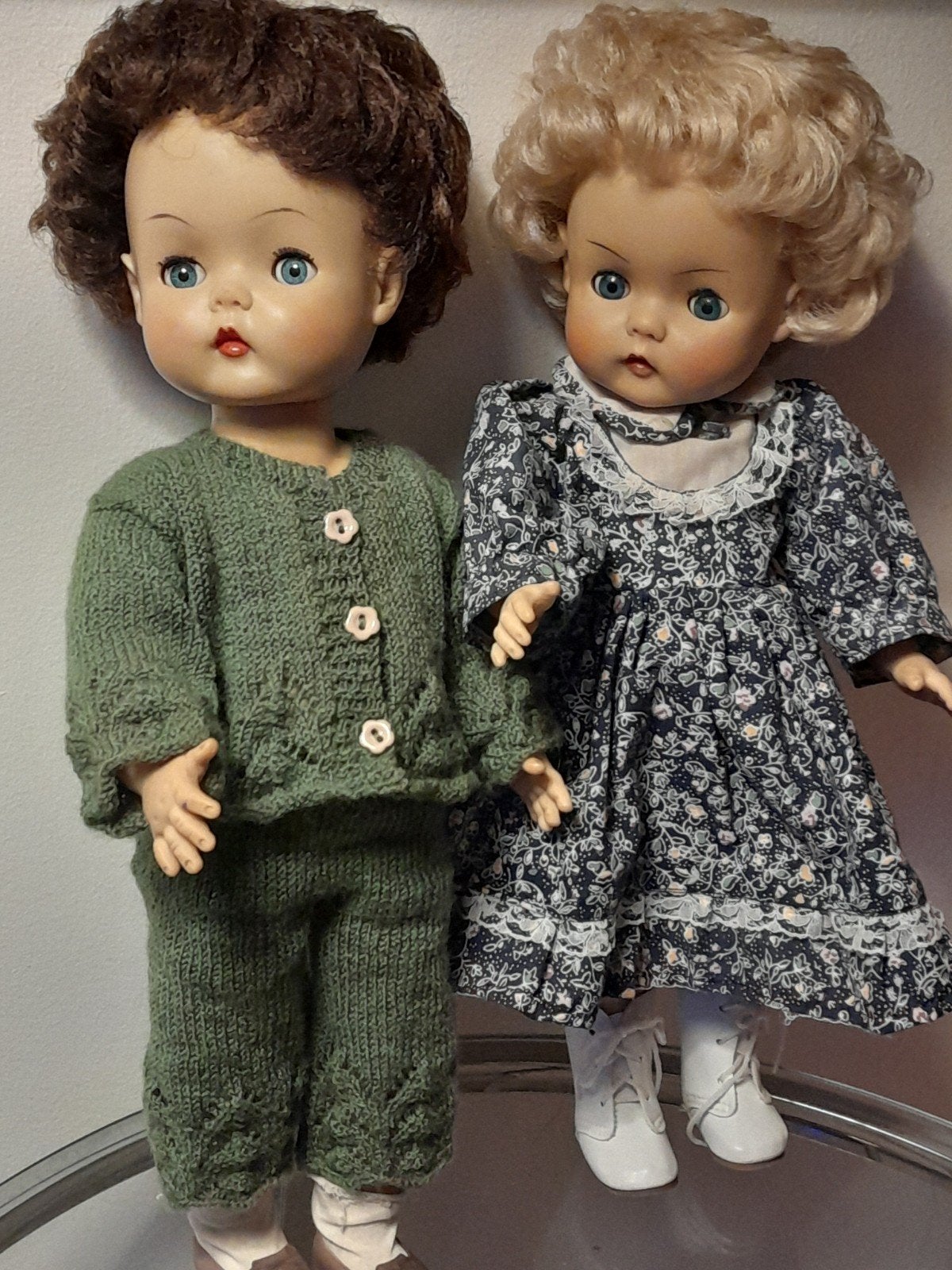 Twee oude poppen jaren '60  Vintage Ratti Samen, Verzenden, Gebruikt, Pop