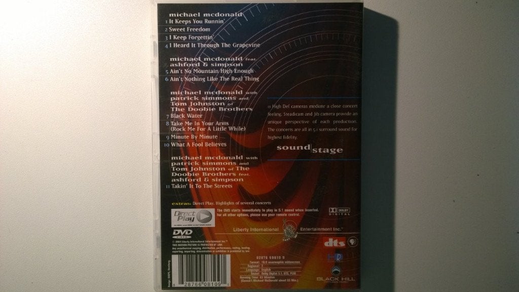 Michael McDonald - Soundstage (DVD), Alle leeftijden, Ophalen of Verzenden, Zo goed als nieuw, Concert