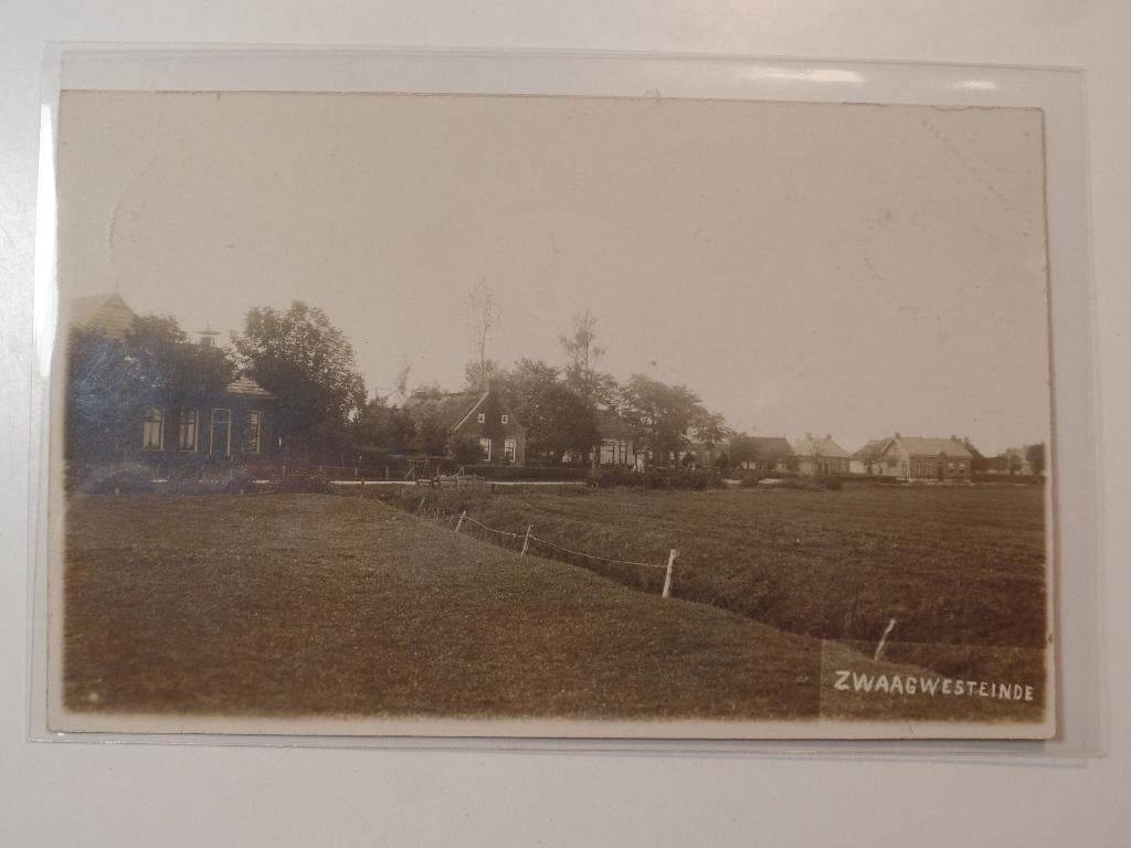 Zwaagwesteinde Fotokaart, Verzenden, 1920 tot 1940, Gelopen, Friesland