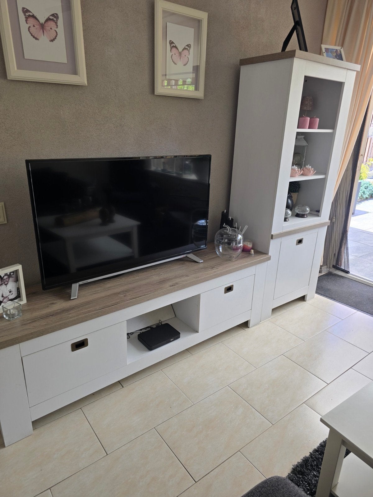 Complete Woonkamerset: Kasten, Tafel, TV-meubel & Spiegels, Ophalen, Gebruikt, 100 tot 150 cm, Modern