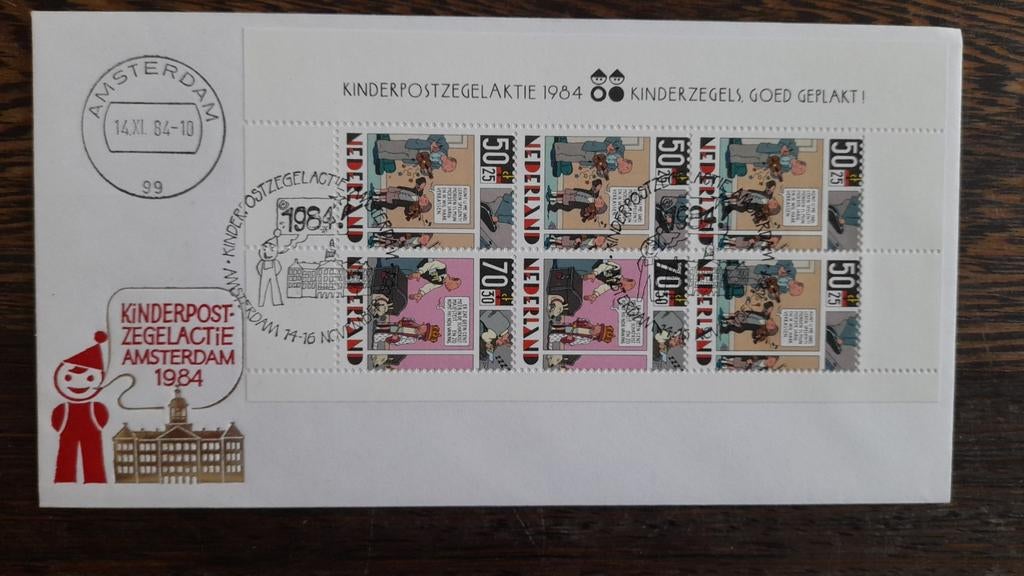 Kinderpostzegelactie 1984 - Amsterdam Eerste Dag Cover, Postzegels en Munten, Postzegels | Nederland, Ophalen of Verzenden