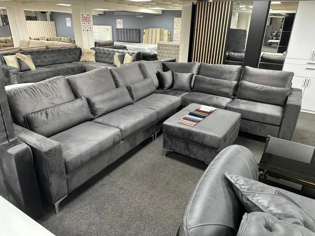 leegverkoop van sofa banken, hoekbanken, opruiming, lounge, Ophalen of Verzenden, Nieuw
