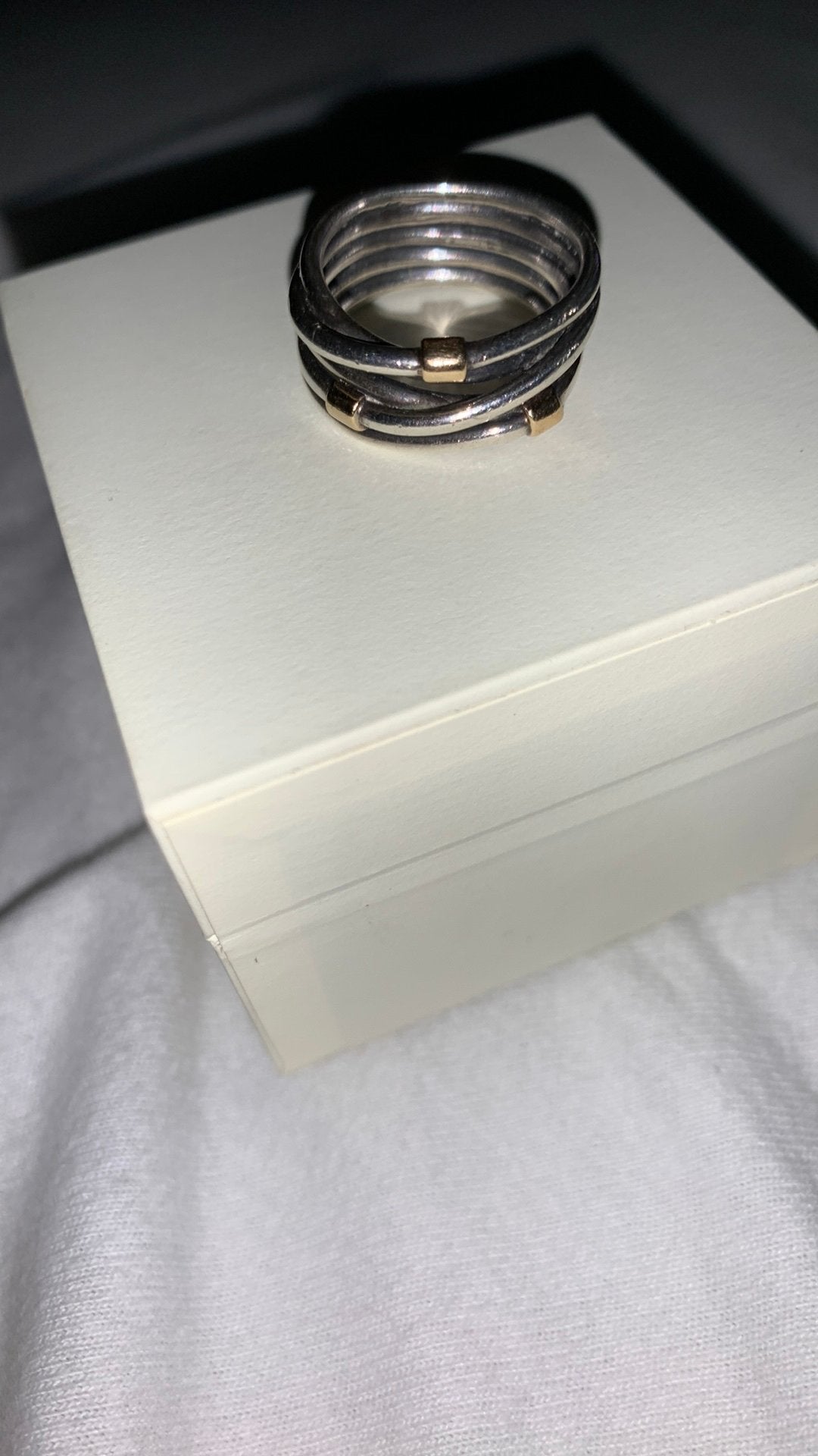Prachtige pandora ring zilver 585 goud, Sieraden, Tassen en Uiterlijk, Ringen, 19 tot 20, Ophalen of Verzenden, Zo goed als nieuw