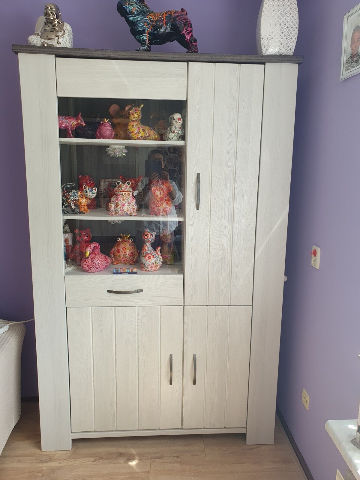 Vitrinekast serie Herwijnen - 120x40x192 cm - Goede staat, Ophalen, Met deur(en), 100 tot 150 cm, Glas