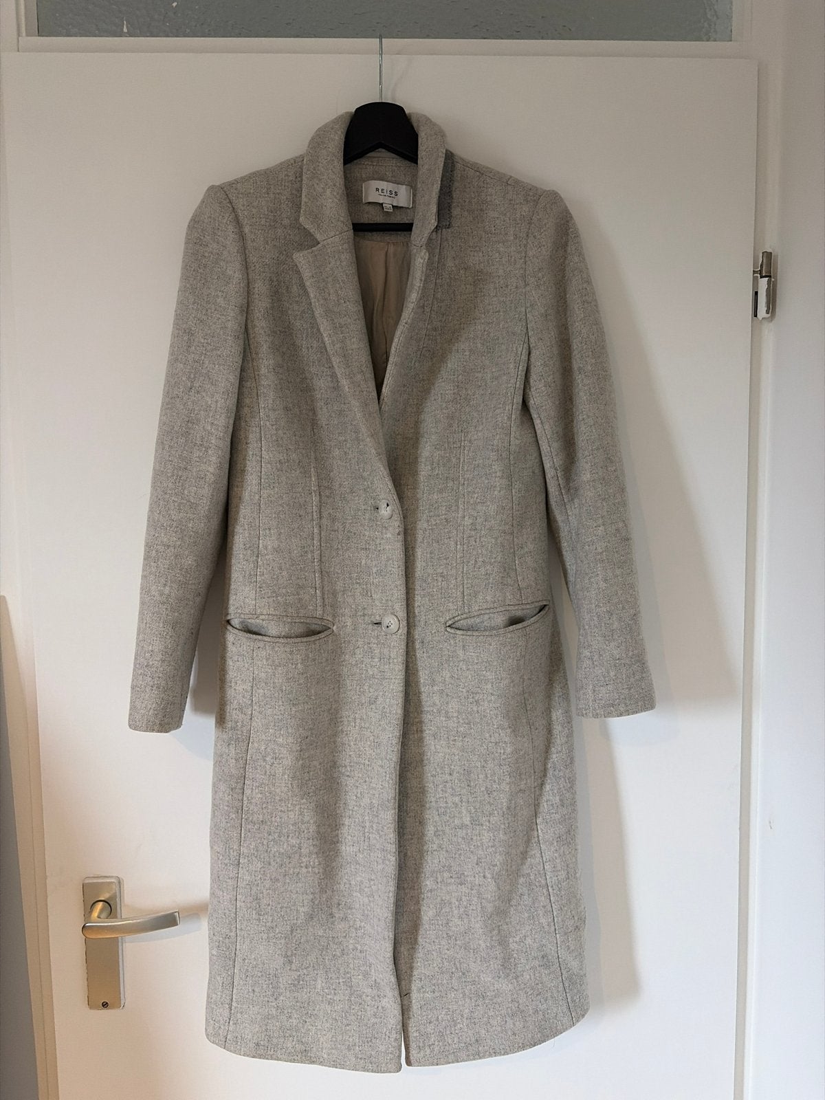 REISS jas maat 36, Kleding | Dames, Jassen | Winter, Ophalen, Gedragen, Maat 36 (S), Grijs