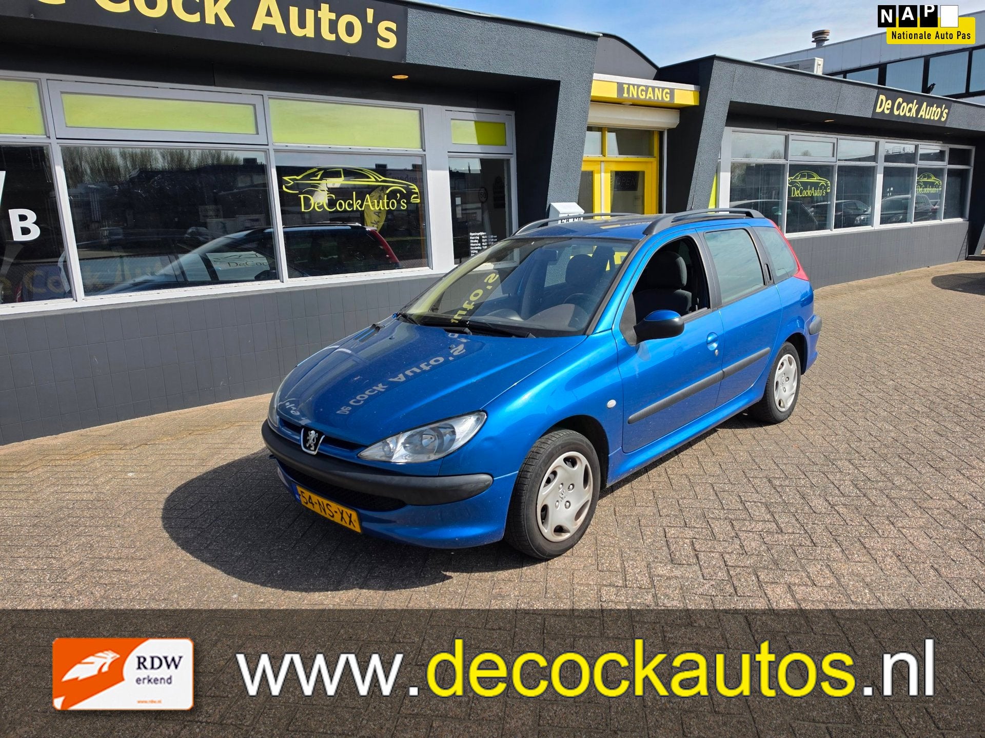 Peugeot 206 SW 1.4 X-line, Voorwielaandrijving, 4 cilinders, Blauw, Origineel Nederlands
