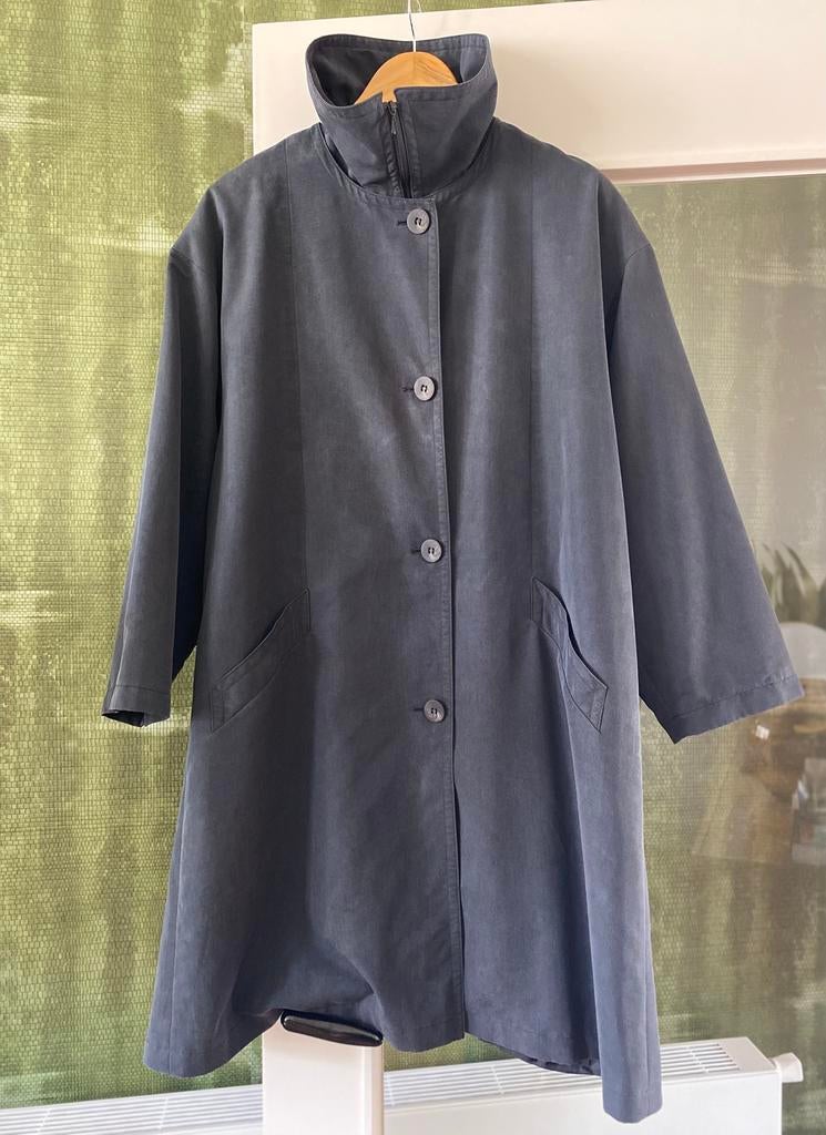 Pracht vintage trenchcoat., Ophalen of Verzenden, Zo goed als nieuw, Maat 42/44 (L), Blauw