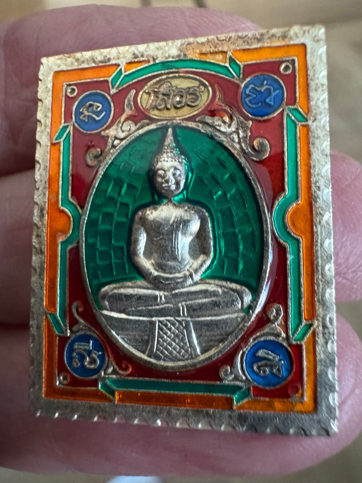 Boeddha Amulet - Thais Boeddhistisch Meditatie Beeldje, Ophalen of Verzenden, Gebruikt, Beeld(je), Boeddhisme