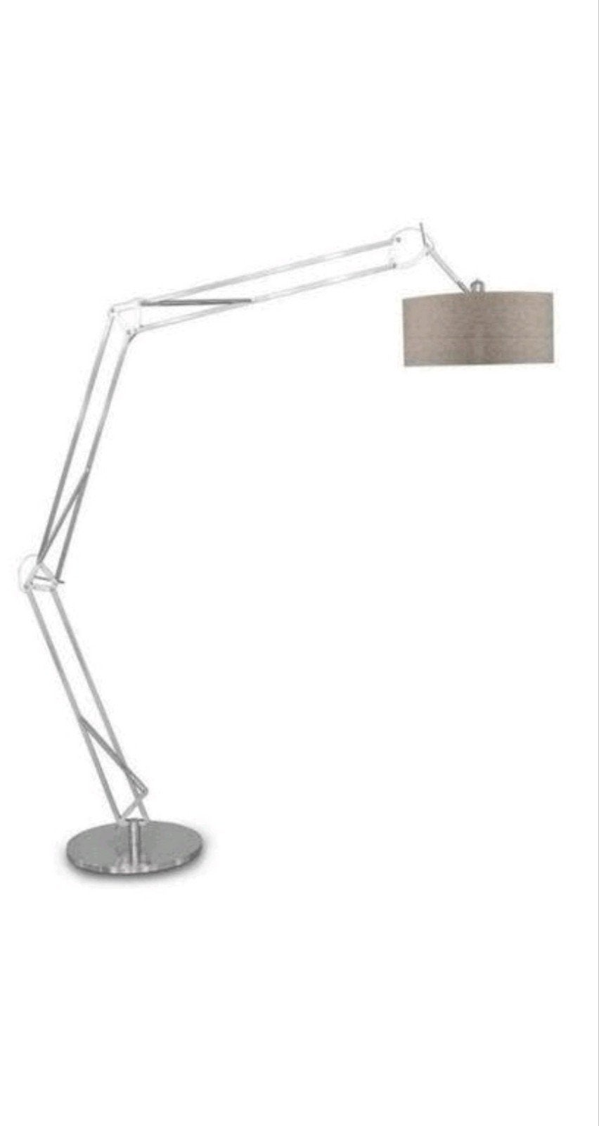 Its About RoMi Milano Vloerlamp XL - Grijs - Zwart, Ophalen, Modern, Industrieel, 200 cm of meer, E27 (groot)