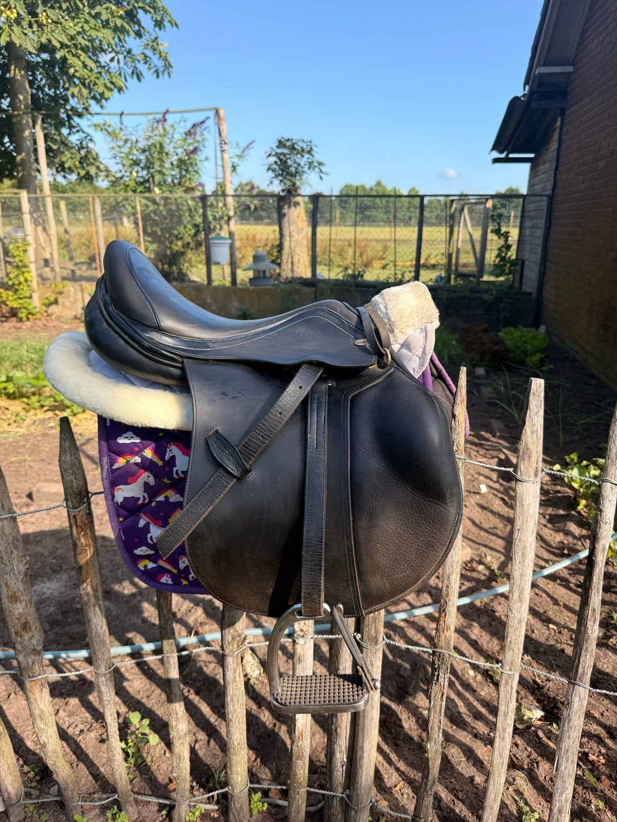15” inch ponyzadel Euroriding, Dieren en Toebehoren, Ophalen of Verzenden, Gebruikt