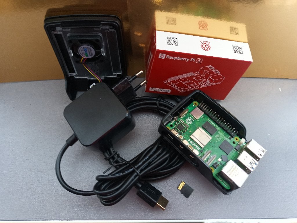 Raspberry Pi5, 4GB Starters Set, Verzenden, DDR4, Raspberry PI5, 4GB Ram Set, Overige typen