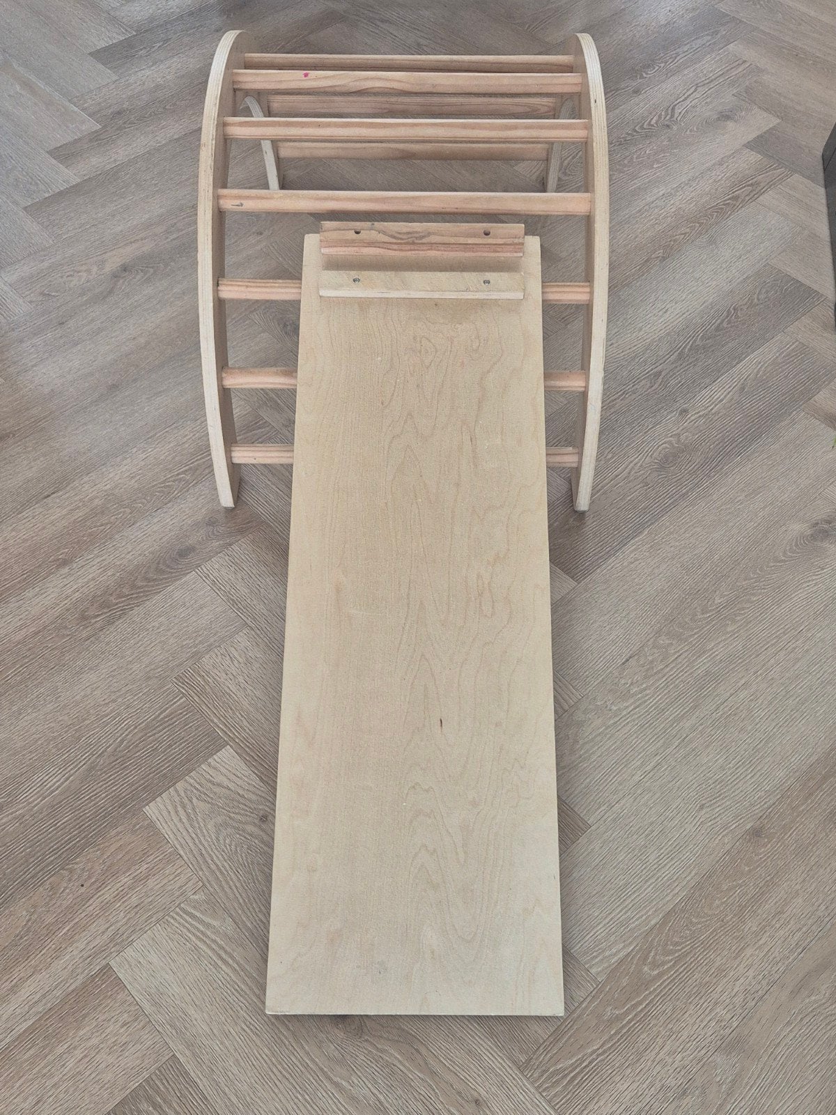Houten klimrek met glijbaan voor kinderen, Kinderen en Baby's, Speelgoed | Buiten | Speeltoestellen, Ophalen, Gebruikt, Klimwand