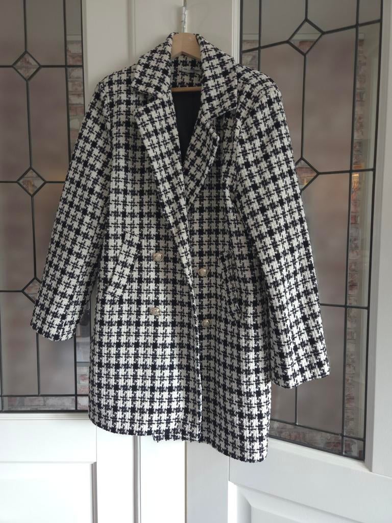 Tweed Jasje Zwart Wit Pied-de-Poule New Collection, Maat 38/40 (M), Zwart, Ophalen of Verzenden, Zo goed als nieuw