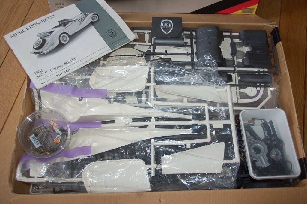1:8 POCHER Mercedes 540K White ZIE INFO WRH, Verzenden, Gebruikt, 1:5 t/m 1:8, Auto