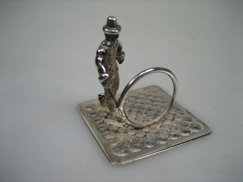Zilver Miniatuur hoepelaar Amsterdam 1977 zilversmid Lesener, Verzenden, Zilver