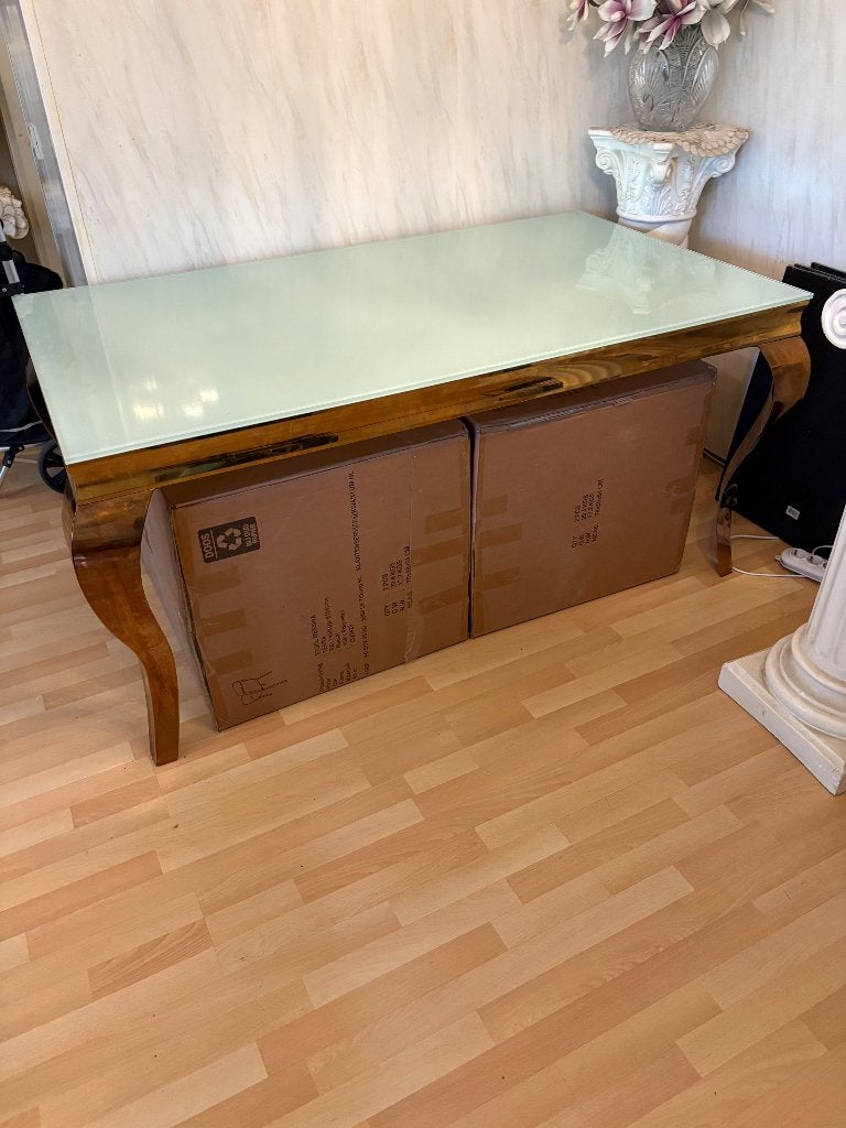 Eettafel, Salontafel en zuilen, Ophalen, 100 tot 150 cm, Glas, 150 tot 200 cm